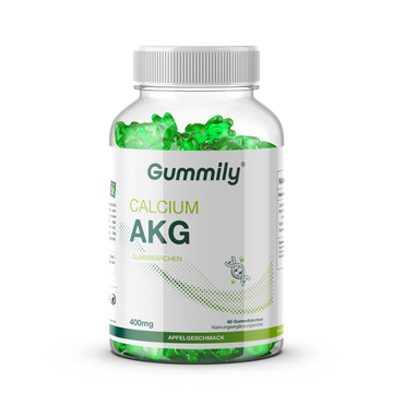 Calcium AKG Gummis mit Vitamin C & D3 – Apfel, Vegan