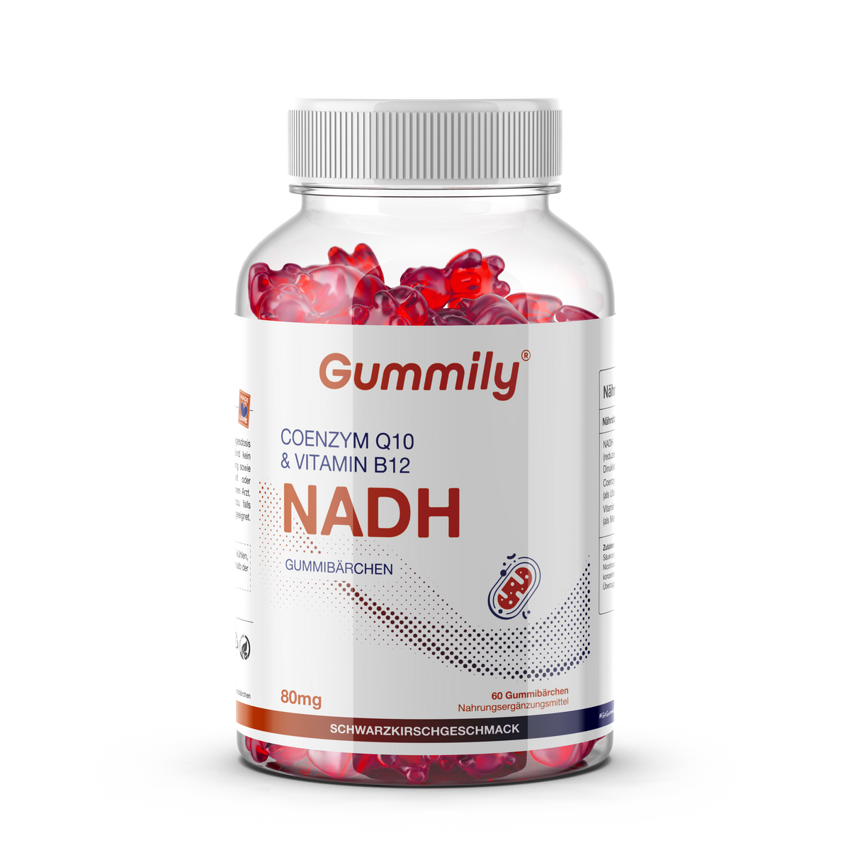 NADH & CoQ10 Gummis mit Vitamin B12 – Schwarzkirsche