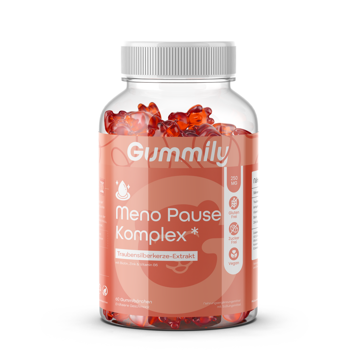 Meno Komplex Gummibärchen mit Vitamin B6 – Erdbeere