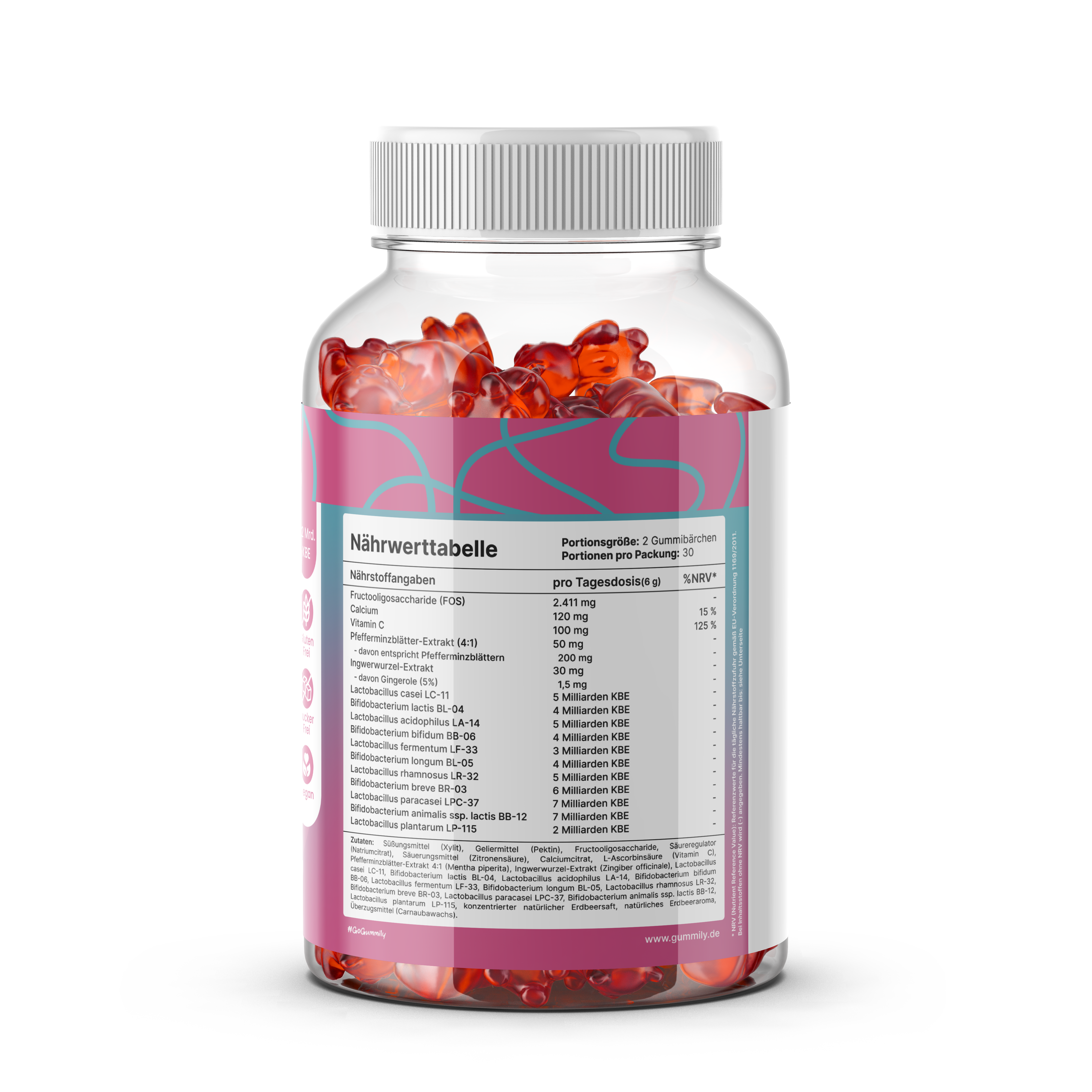 Culture Complex Gummies with Calcium & Vitamin C – Strawberry