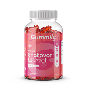 Shatavari Complex Gummies 300 mg with B6, Zinc & Folate – Strawberry