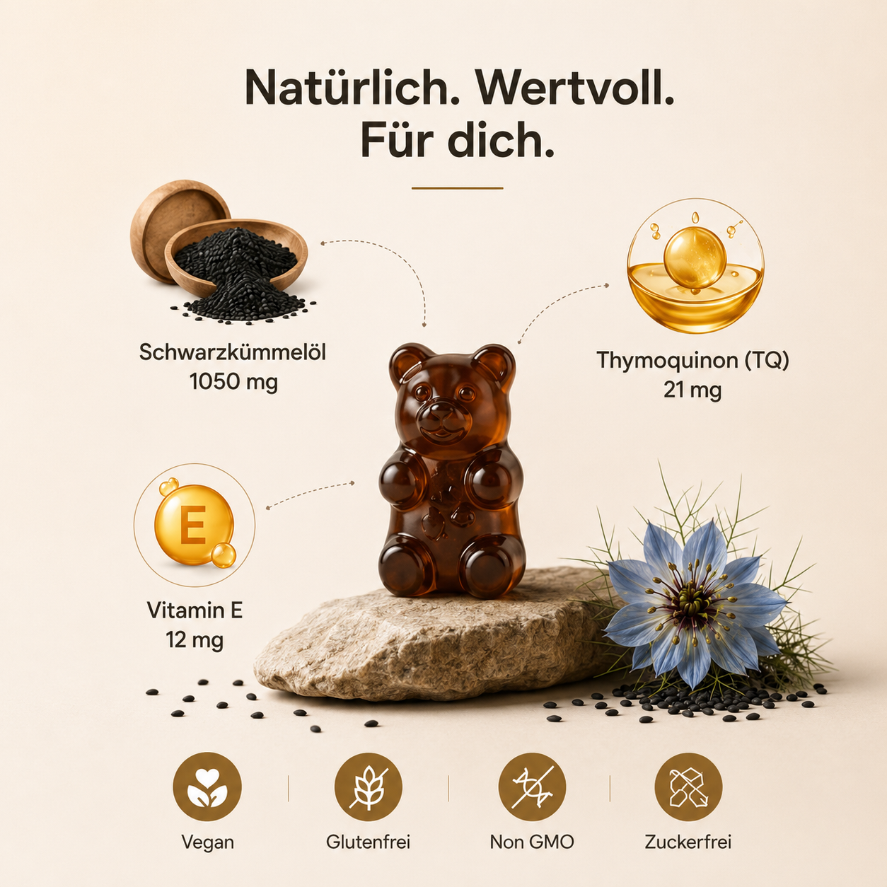Schwarzkümmelöl-Gummibärchen