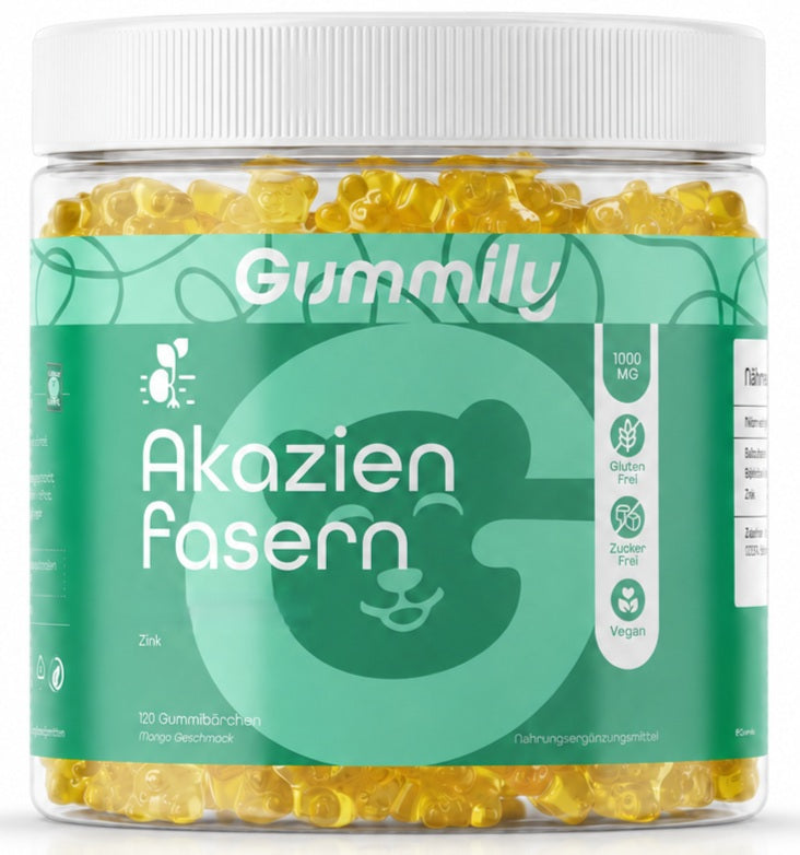 Akazienfaser- & Zinkgummis mit Kulturen – Mango