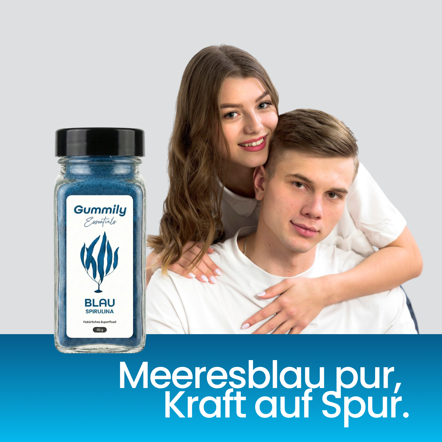 Blau Spirulina Pulver - 100 % Spirulina-Extrakt (Arthrospira platensis)