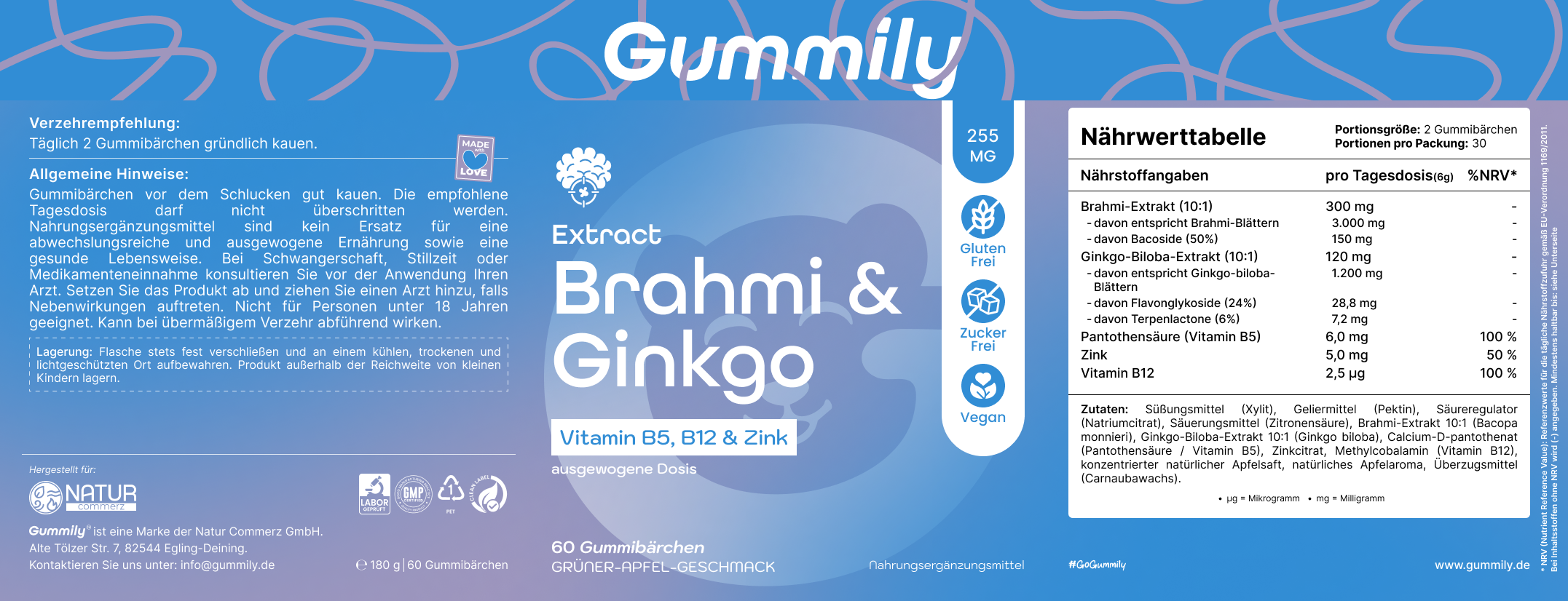 Brahmi & Ginkgo Gummibärchen