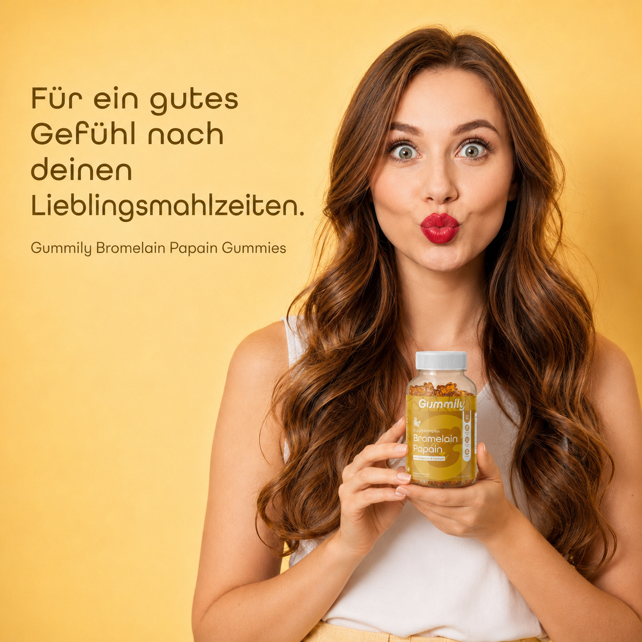 Fortgeschrittene Enzym-Gummibärchen mit Kalzium - Ananasgeschmack