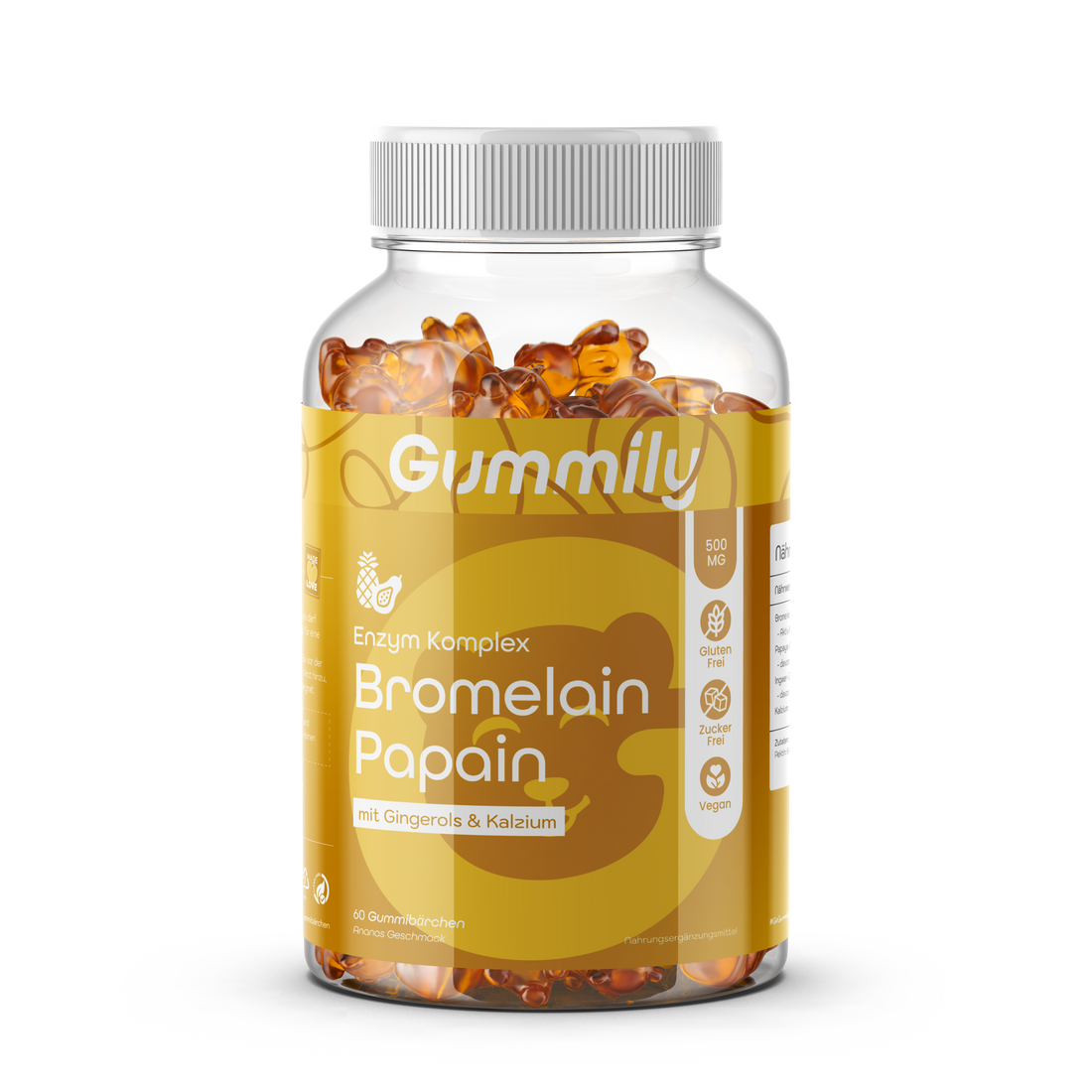 Advanced Enzyme Gummies with Calcium Premium Supplement Bottle - Clean Front Product View