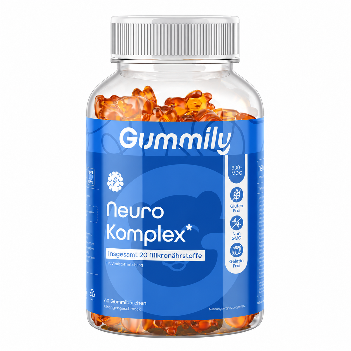Multivitamin-Komplex Gummibärchen für Erwachsene – Orange