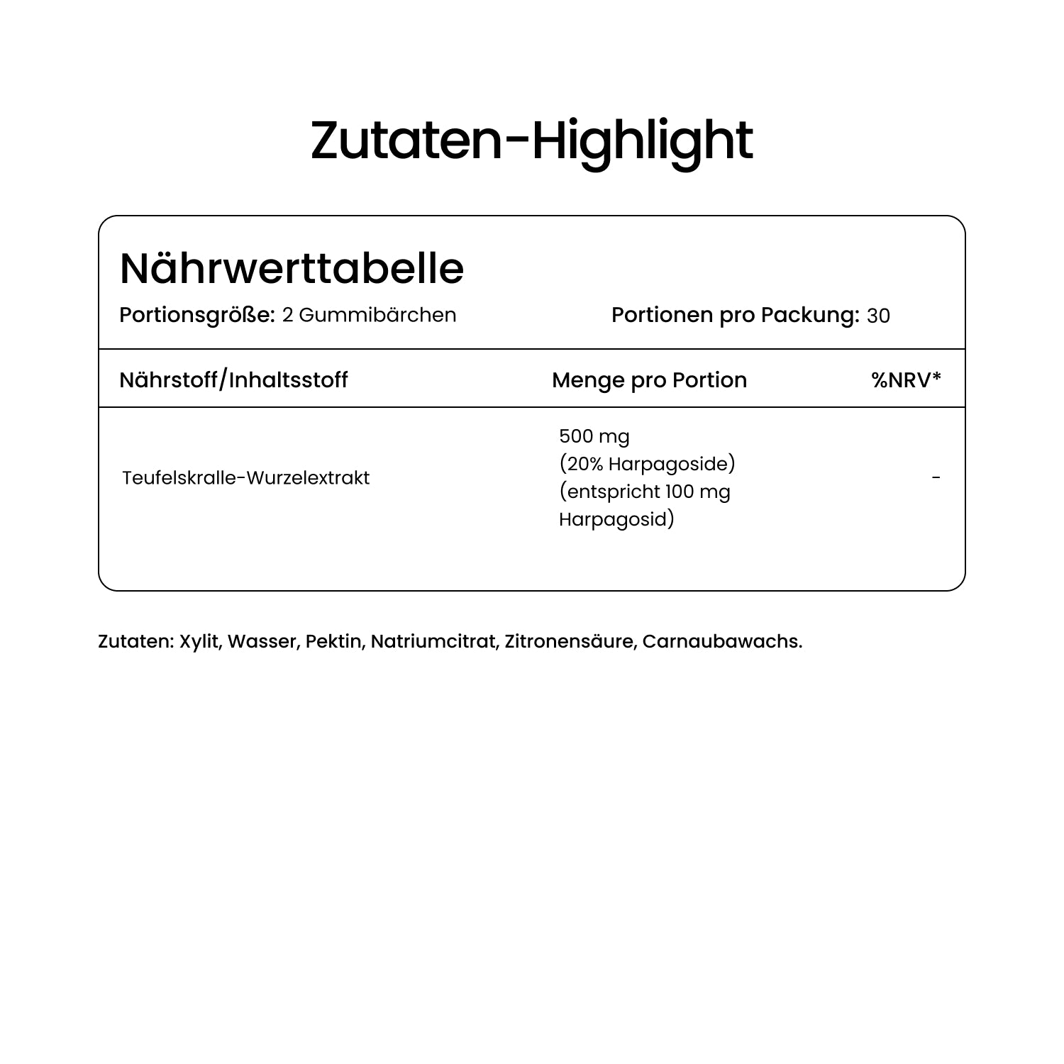 Teufelskralle Extrakt Gummibärchen