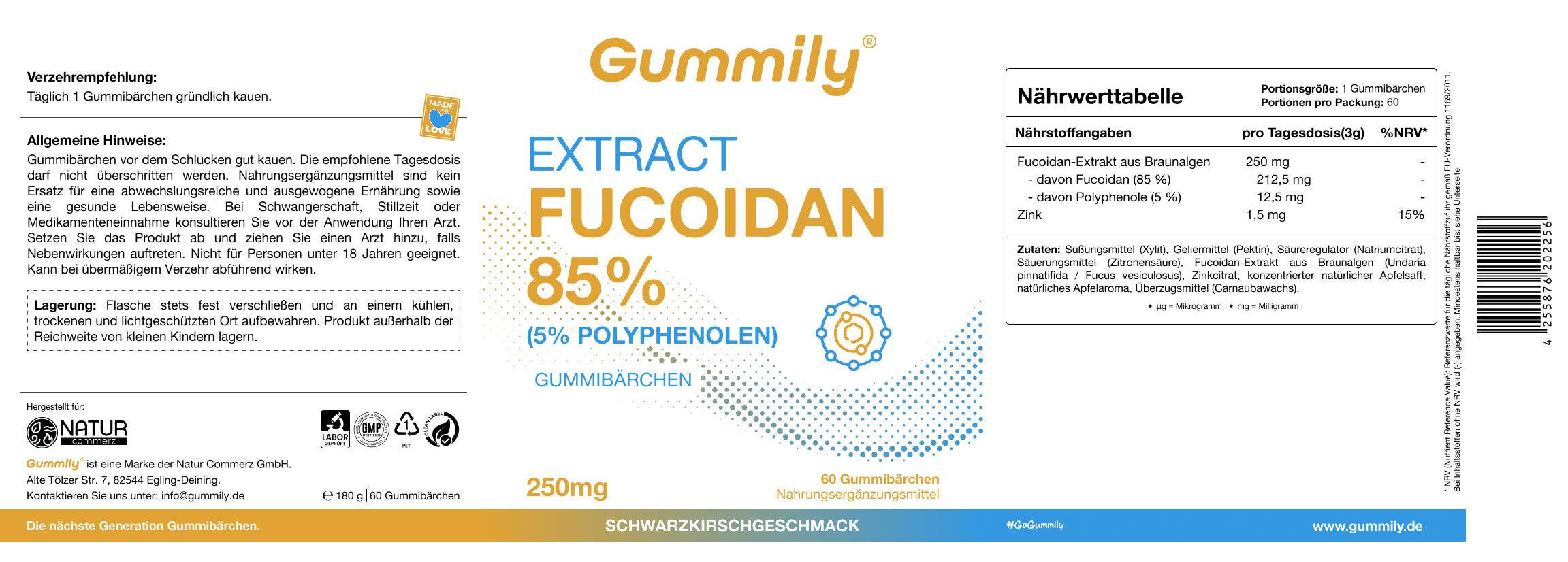 Fucoidan-Extrakt-Gummibärchen