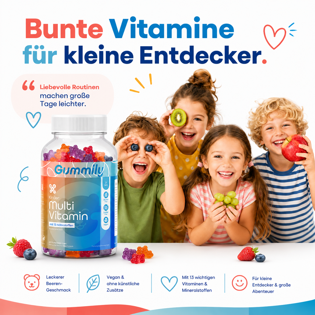 Multivitamin-Fruchtgummis für Kinder