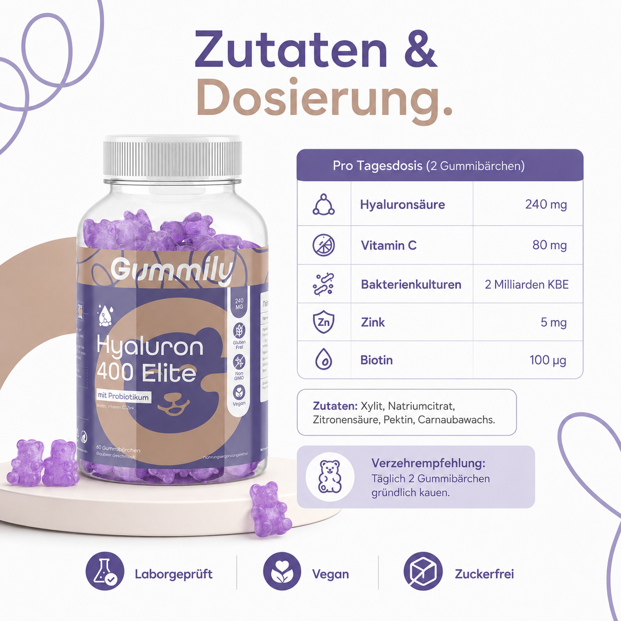 Hyaluron 400 Elite Gummibärchen