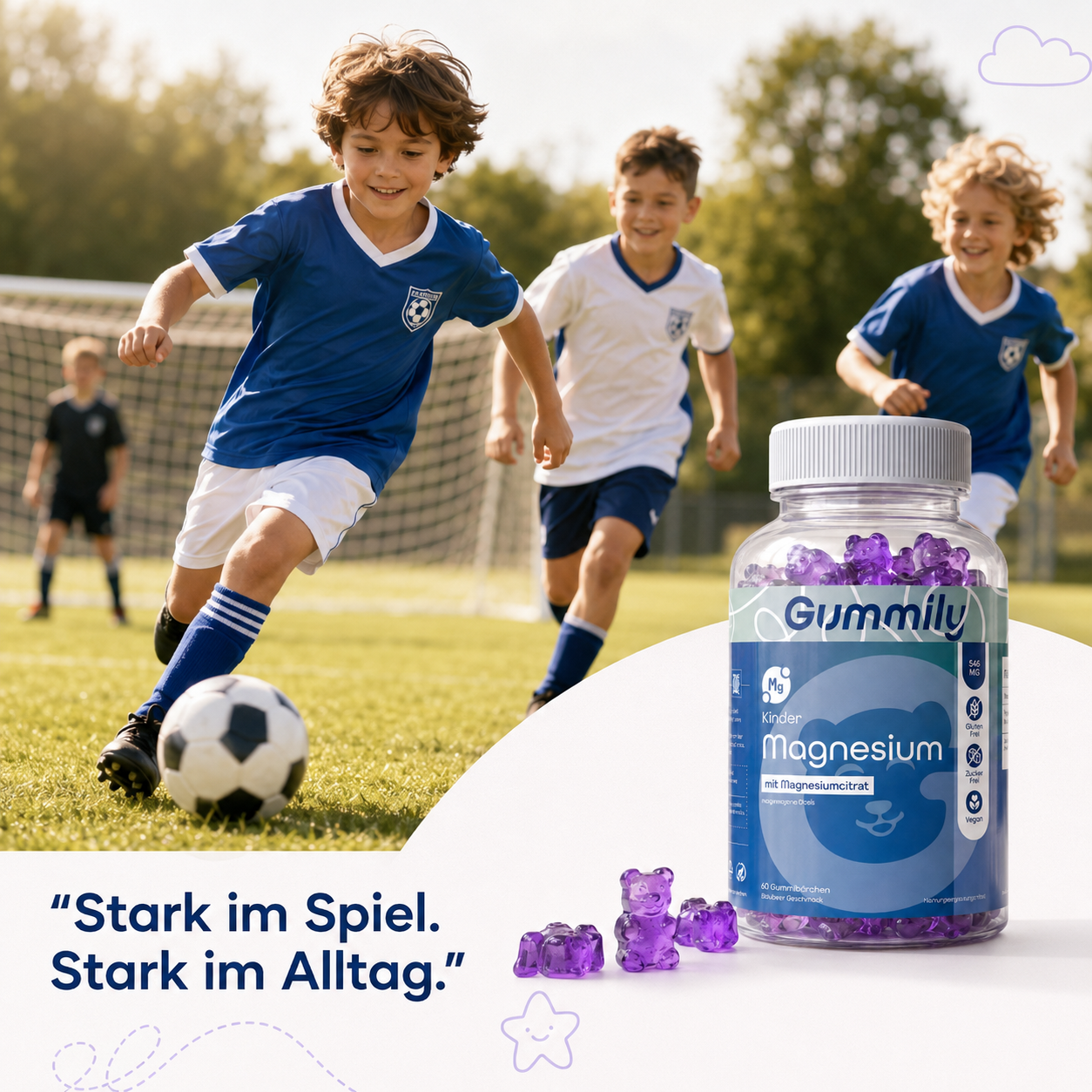 Magnesium-Gummibärchen für Kinder