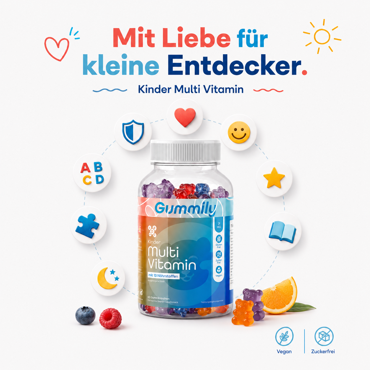 Multivitamin-Fruchtgummis für Kinder