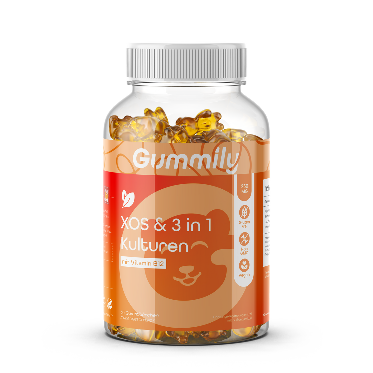 Fibre & Culture Gummies with Vitamin B12 – Mango