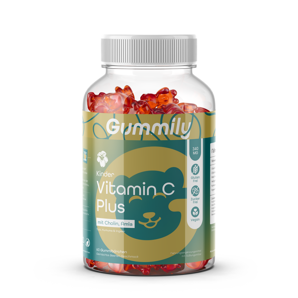 Amla Gummies with Choline & Vitamin C – Orange, Sugar-Free