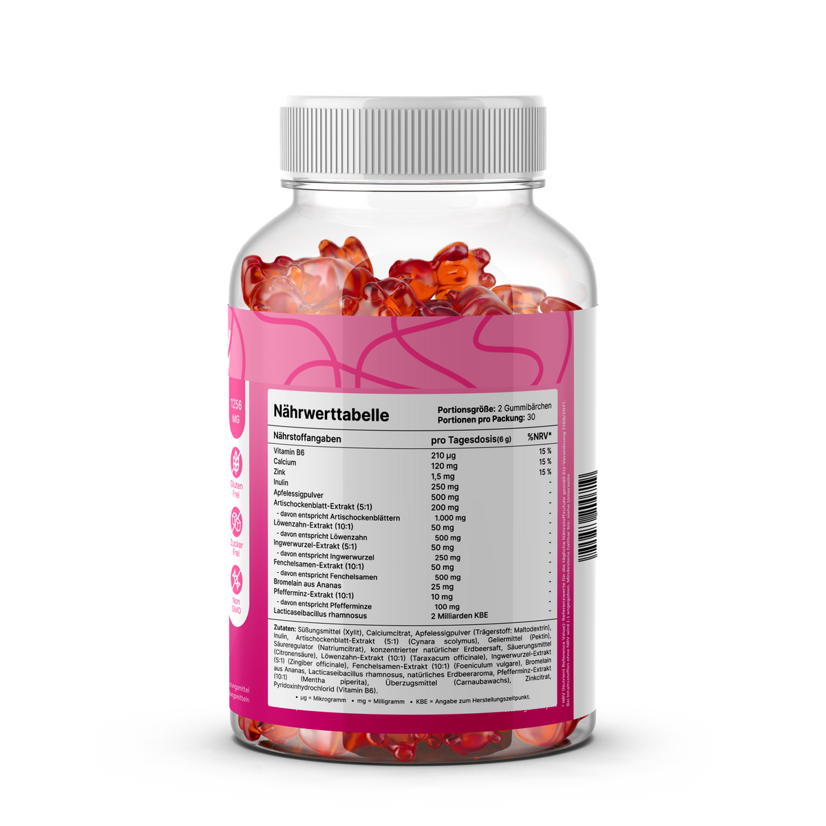 Botanical Gummies with Calcium, Zinc & Vitamin B6 – Strawberry