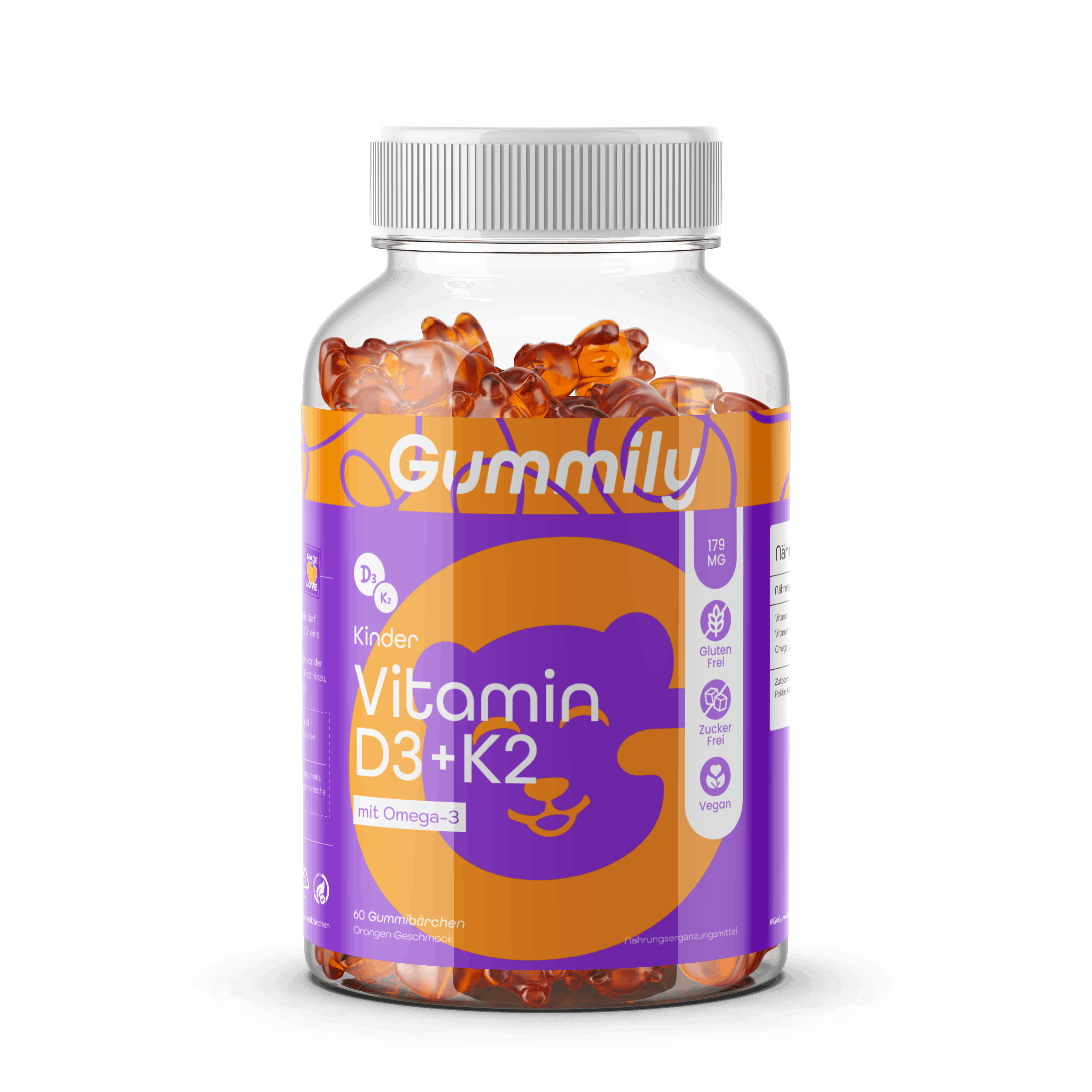 Vitamin D3+K2 Gummibärchen für Kinder