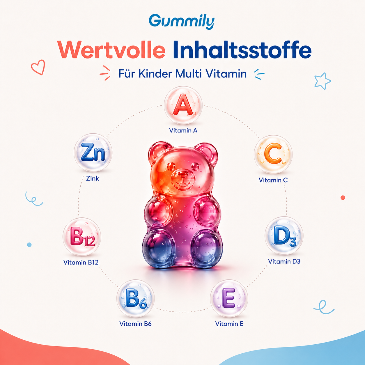 Multivitamin-Fruchtgummis für Kinder