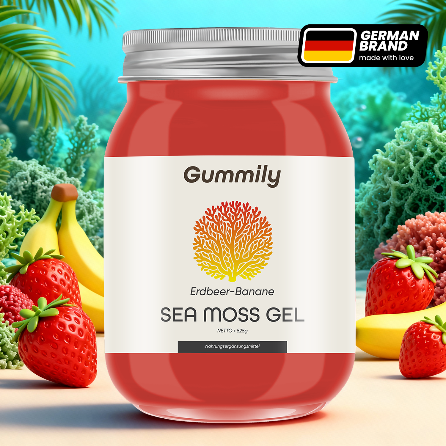 Banane Erdbeere Seemoos-Gel 