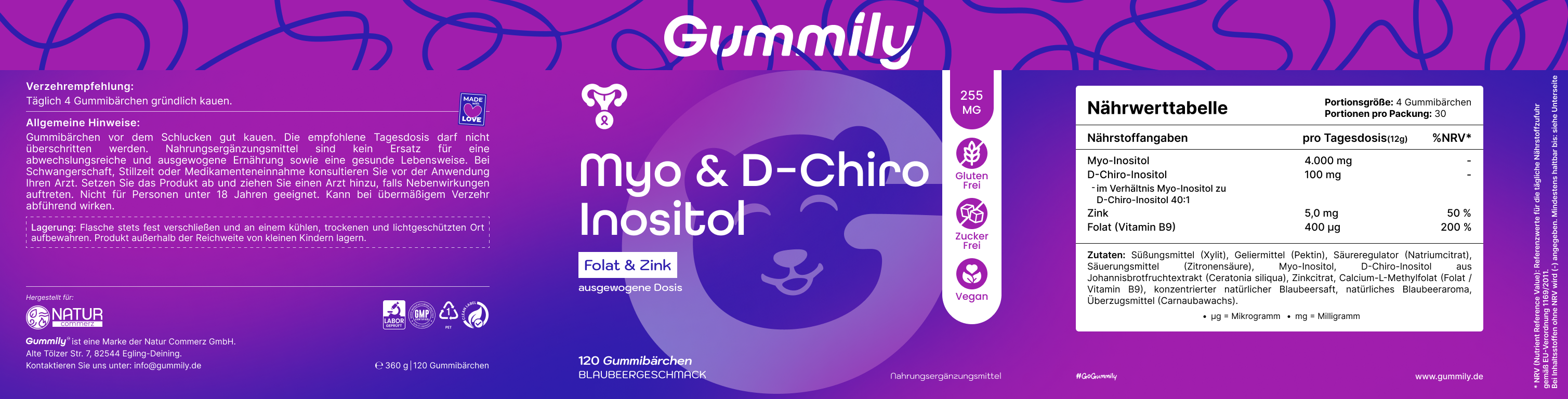 Myo- & D-Chiro-Inositol-Gummis