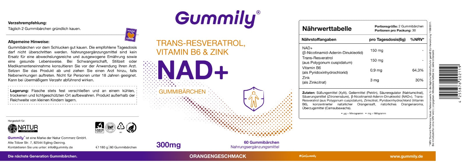 NAD+-Gummis