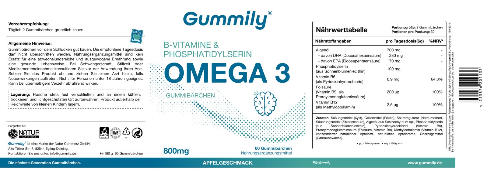 Omega-3 & Vitamin B Gummibärchen
