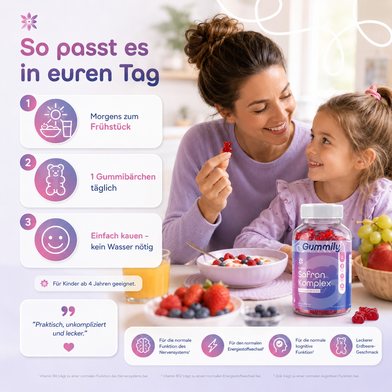 Safran-Gummibärchen für Kinder