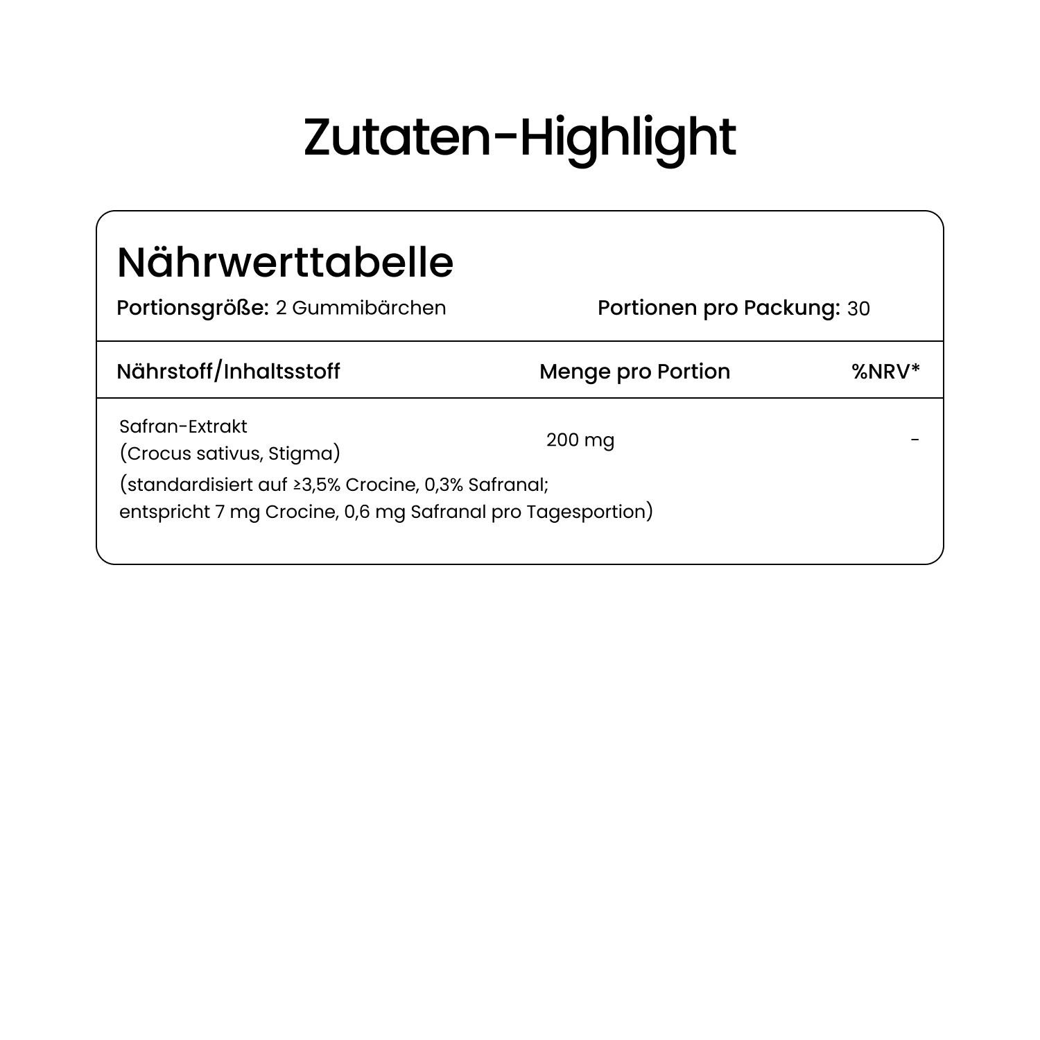 Safran-Extrakt-Gummibärchen