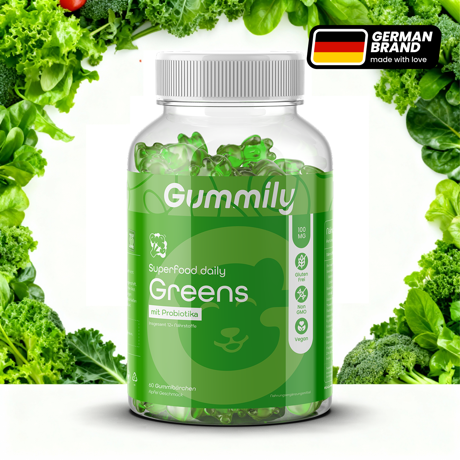 Grüne Superfood Gummibärchen 