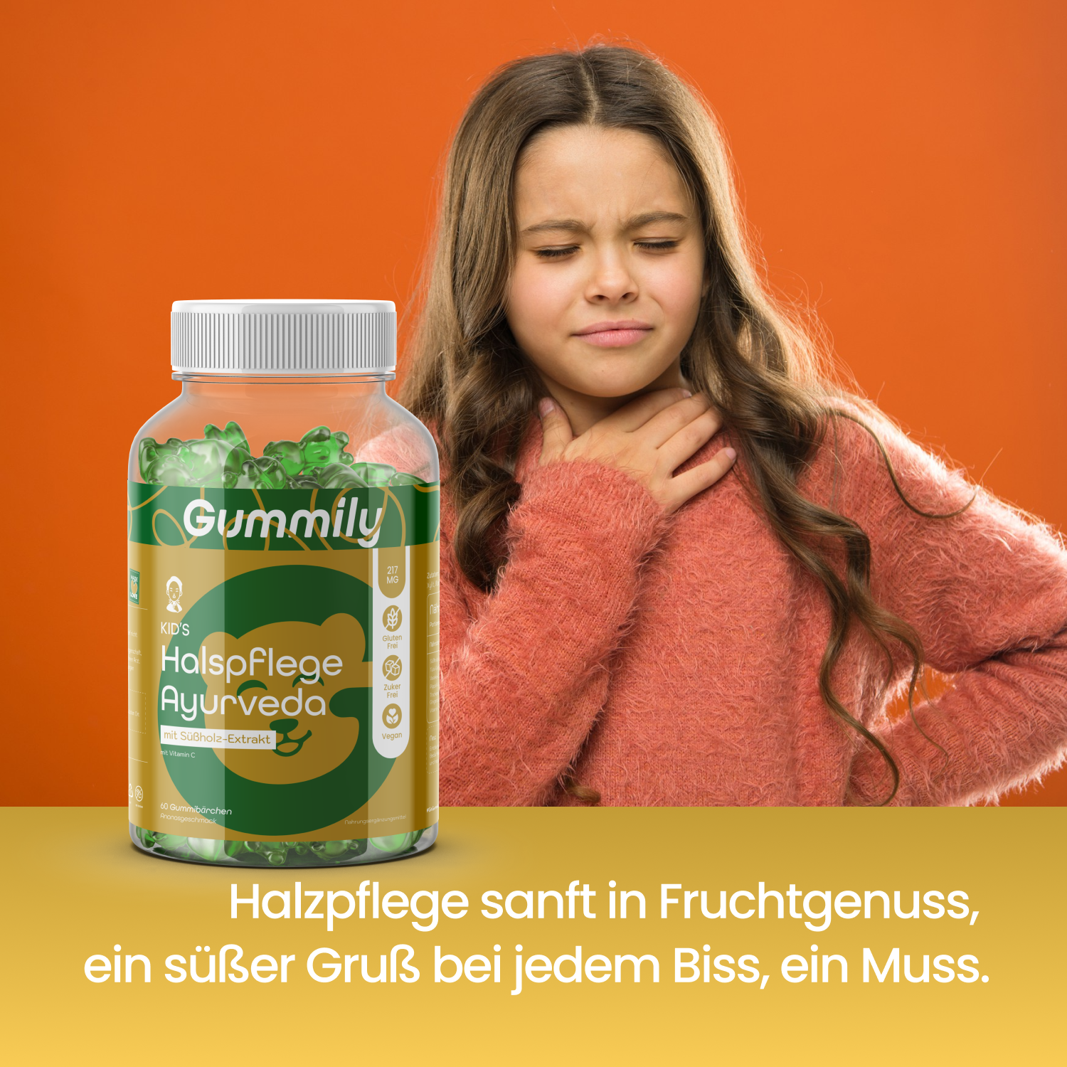 Kinder Ayurveda Halspflege Gummibärchen