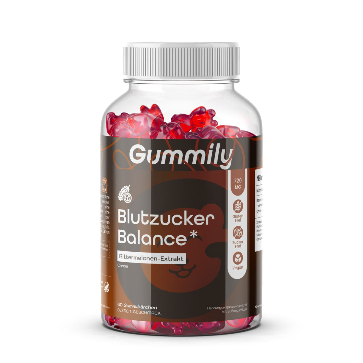 Bittermelon-Extrakt Gummibärchen 720 mg – Schwarzkirsche, zuckerfrei