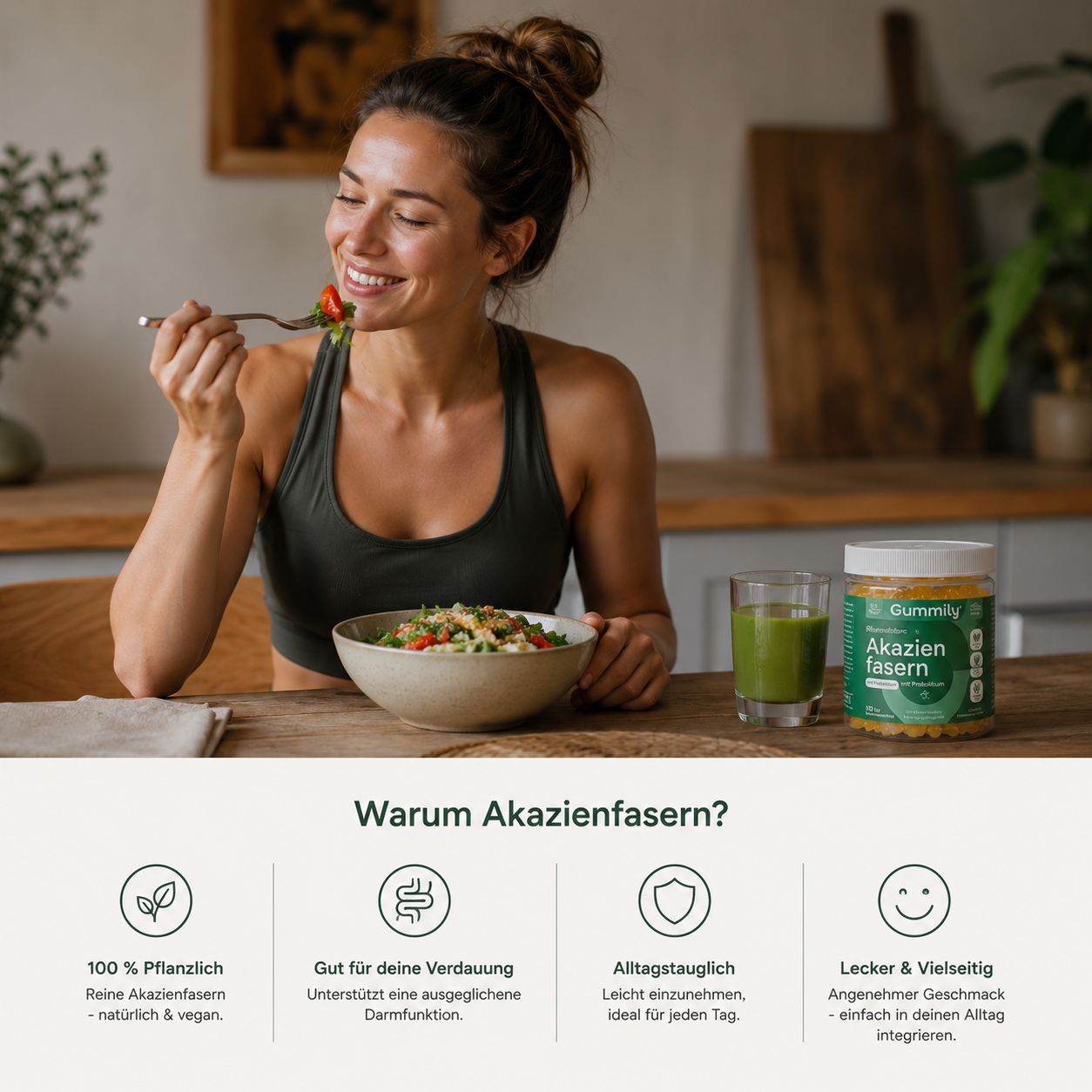 Acacia Fiber & Zinc Gummies Nutritional Facts Label - Ingredients & Supplement Breakdown