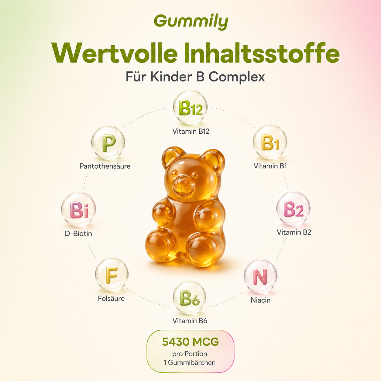 Kinder B-Komplex Gummibärchen